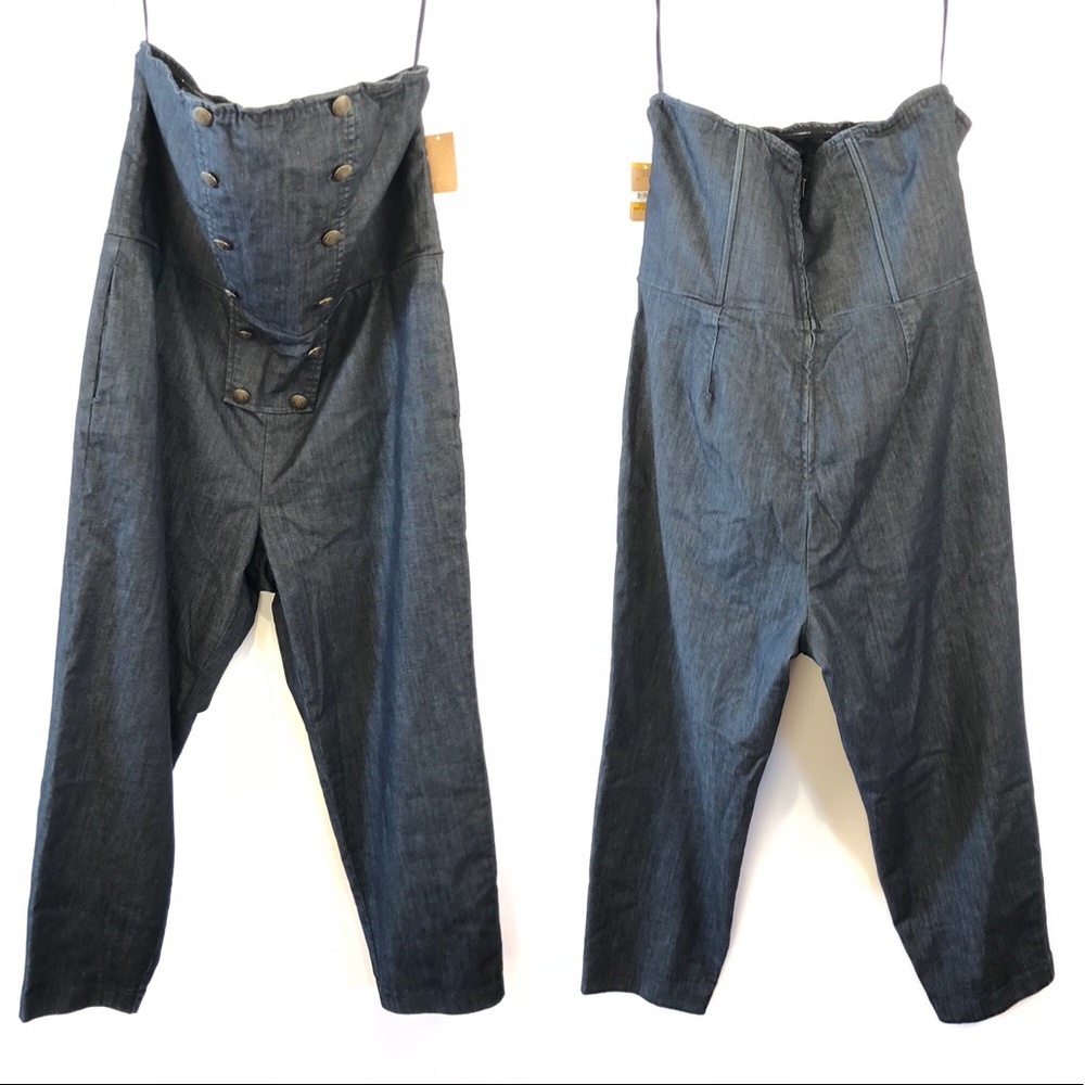 Rachel Roy Plus Sailor Chambray Jumpsuit - Picture 2 of 5